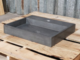HIGHER PRODUCTION 21.5" x 13.5" x 3.5" Shallow Vessel Sink with Extension
