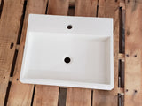 21.5" Shallow Vessel Sink with Extension