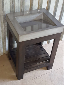 24" Ramp Vanity with Maple Stand