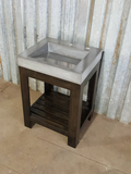 24" Ramp Vanity with Maple Stand