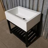 34" Utility Sink with Extension and Steel Stand