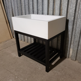 34" Utility Sink with Extension and Steel Stand