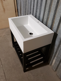 34" Utility Sink with Extension and Steel Stand