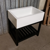 34" Utility Sink with Extension and Steel Stand