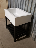 34" Utility Sink with Extension and Steel Stand