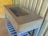 38" Traditional Drain Vanity with Steel Stand